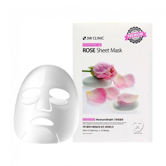 3W Clinic Essential Up Sheet Mask Rose 25ml